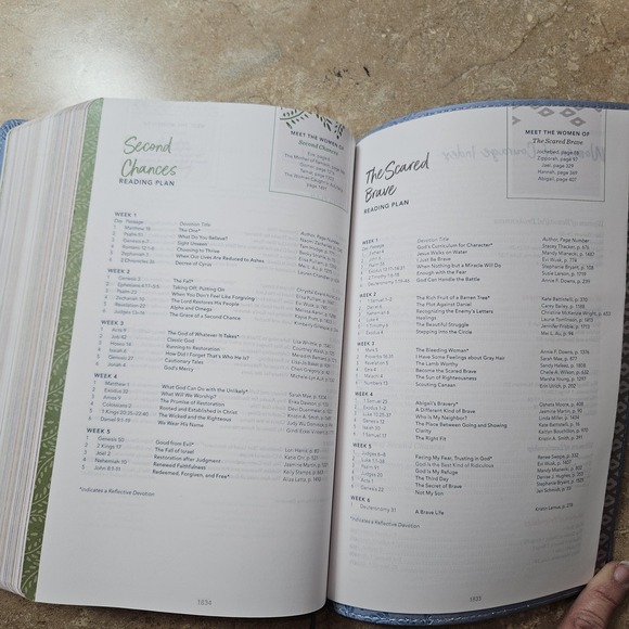 CSB (in)courage Devotional Bible Blue LeatherTouch Holman Women Study Bible - Picture 7 of 9